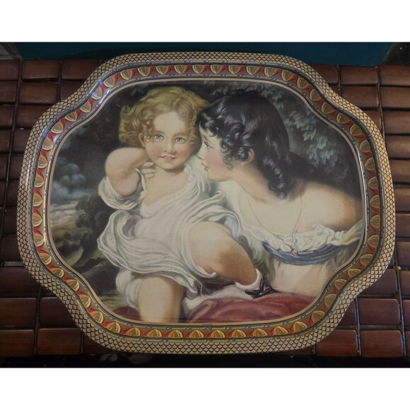 Vintage Metal Tray "The Calamity Children" By Sir Thomas Lawrence 16.25"x13.25" - Picture 2 of 4